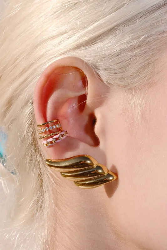 Studded Sterling Silver Ear Cuff sold by Mulberry and Grand