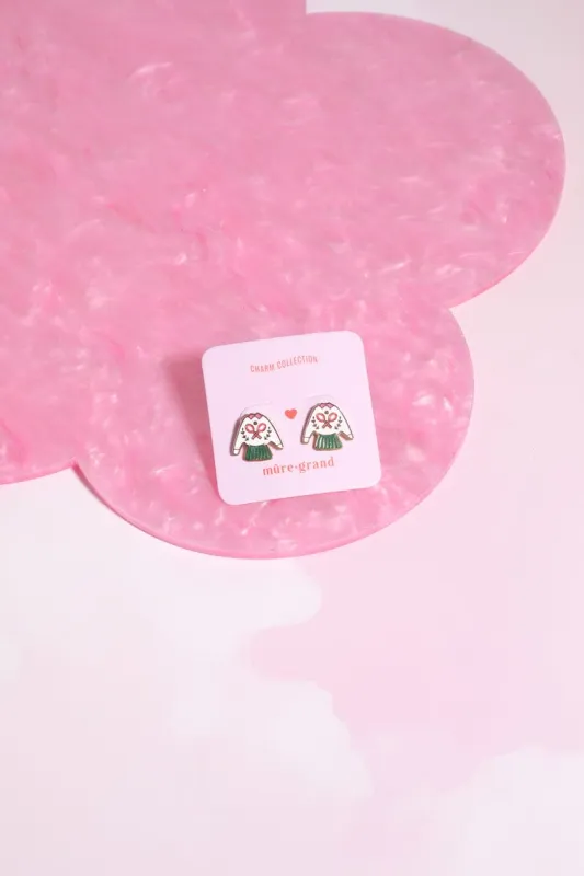 Hampton's Tennis Club Enamel Charm Stud Earrings sold by Mulberry and Grand