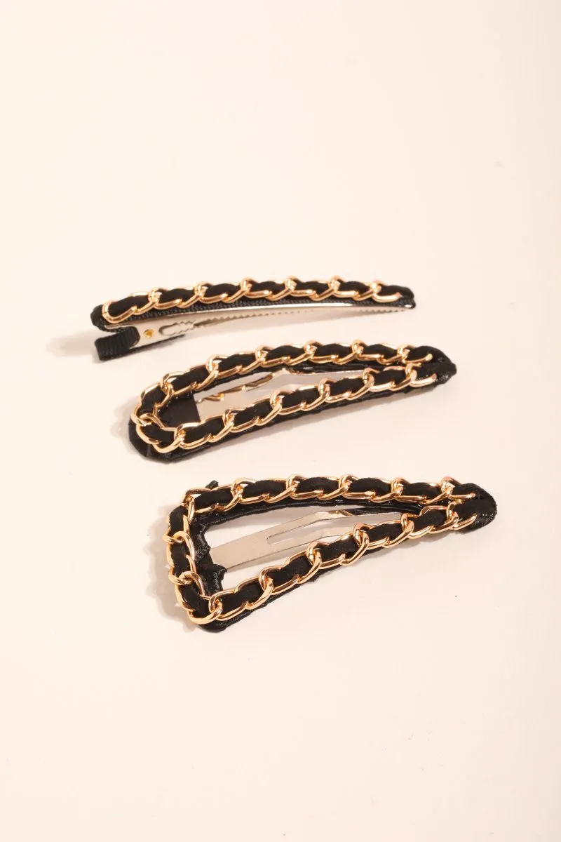 Chain Link Hair Clip Set sold by Mulberry and Grand product image thumbnail 2