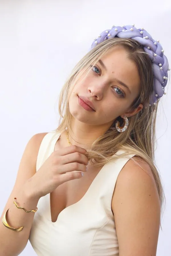 Pearl Braided Headband sold by Mulberry and Grand product image thumbnail 2