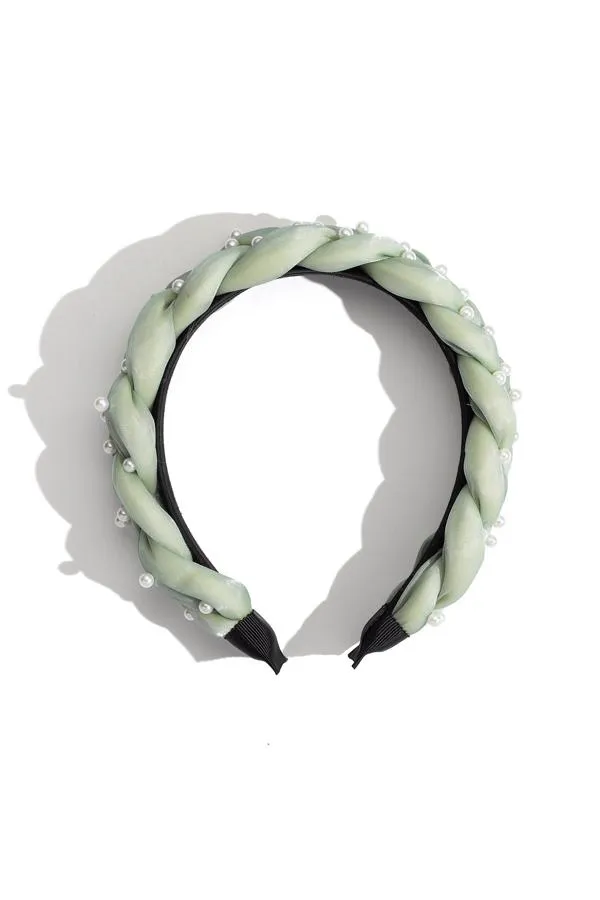 Pearl Braided Headband sold by Mulberry and Grand product image thumbnail 5