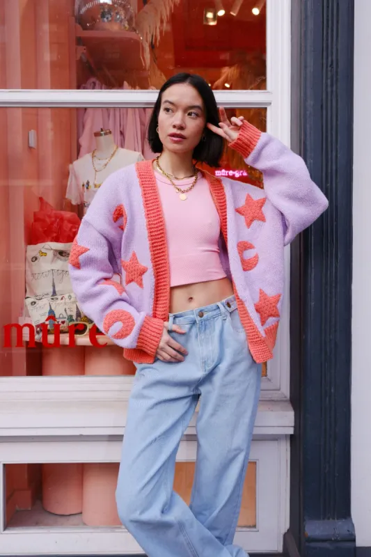 Shooting for the Stars Puff Cardigan sold by Mulberry and Grand