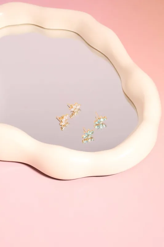 Flora Sterling Silver Stud Earrings sold by Mulberry and Grand