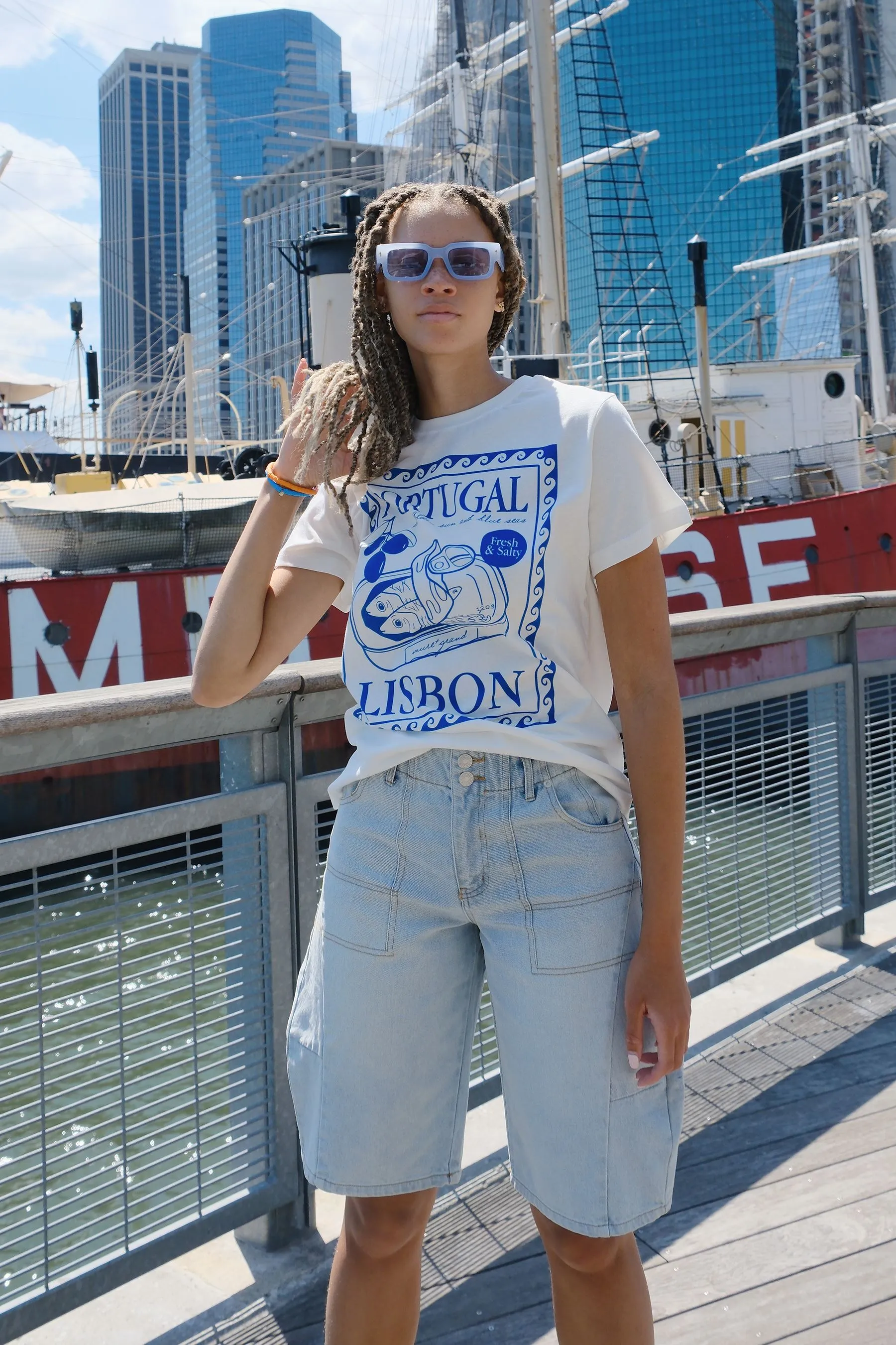 Lisbon Portugal Graphic T-Shirt sold by Mulberry and Grand product image thumbnail 3