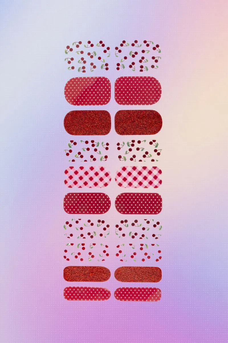 Paintlab Cherry Girl Nail Wrap sold by Mulberry and Grand