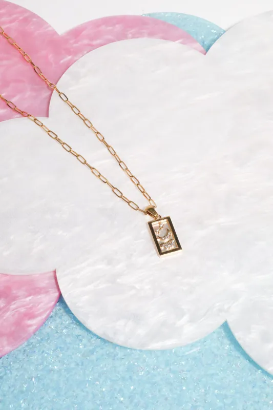The Moon Tarot Card Pendant Necklace sold by Mulberry and Grand