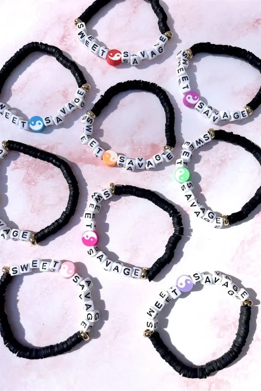Sweet + Savage Inspirational Beaded Bracelet sold by Mulberry and Grand