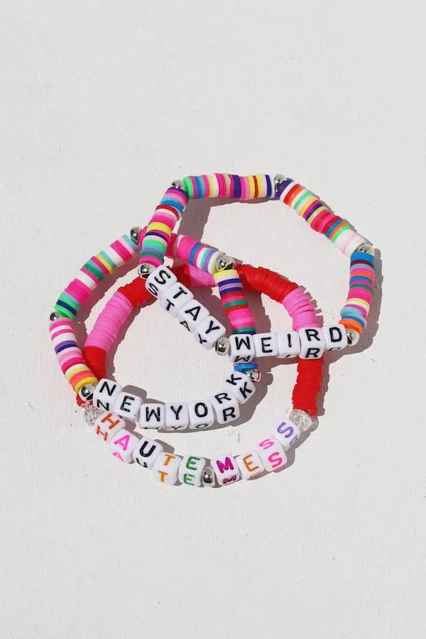 Haute Mess Colorful Inspirational Beaded Bracelet sold by Mulberry and Grand product image thumbnail 3