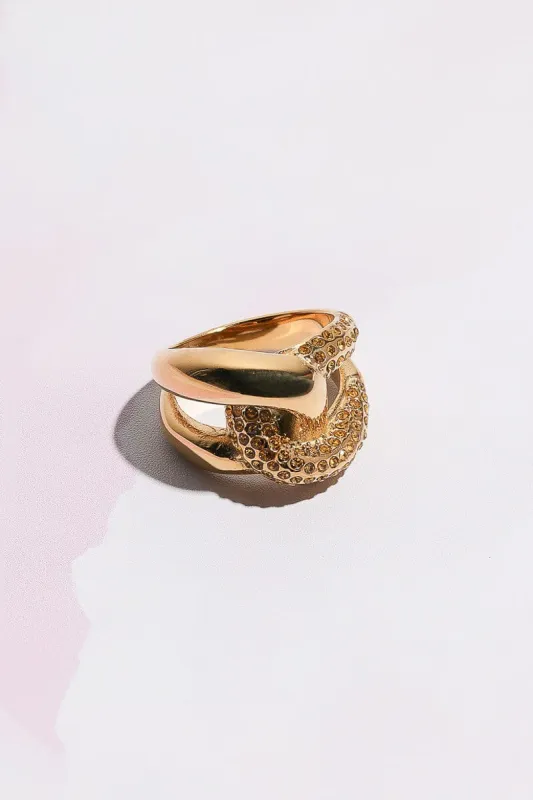 Intertwined Crystal Stacking Ring sold by Mulberry and Grand