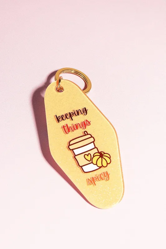 Keeping Things Spicy Motel Keychain made by Mulberry and Grand