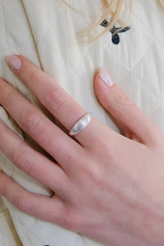 Jasper Ridged Sterling Silver Ring sold by Mulberry and Grand