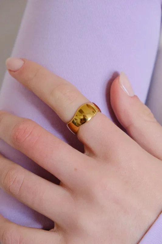 Josie Wavy Stacking Ring sold by Mulberry and Grand