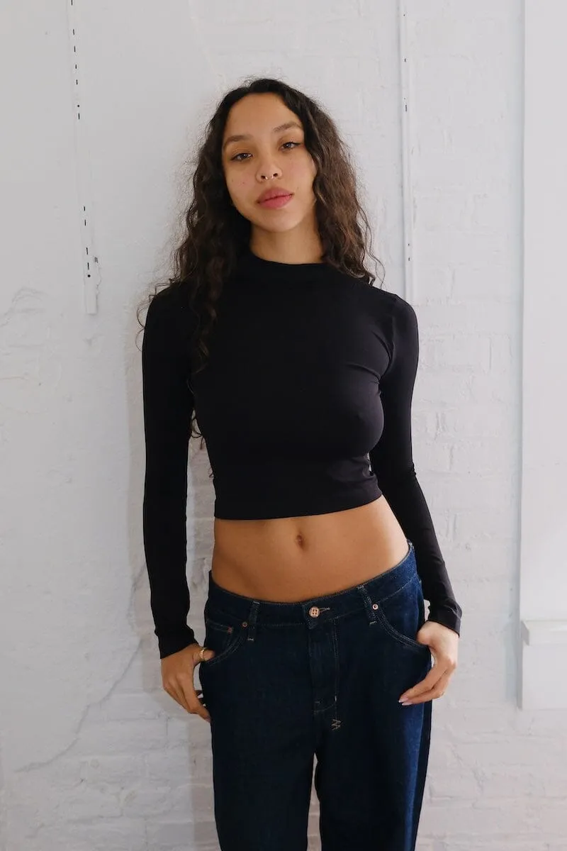 Dilek Mock Neck Crop Top sold by Mulberry and Grand product image thumbnail 4
