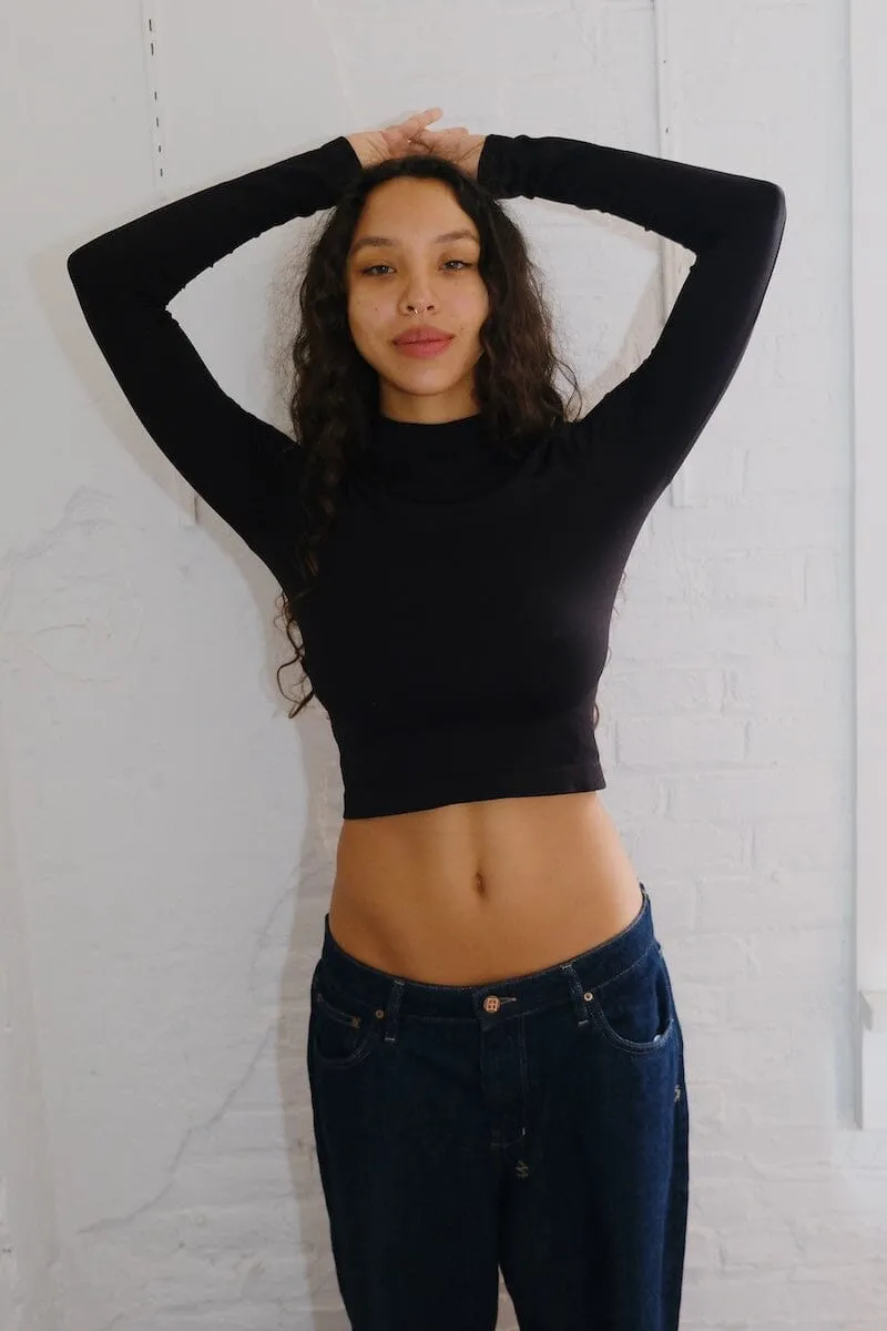 Dilek Mock Neck Crop Top sold by Mulberry and Grand product image thumbnail 5