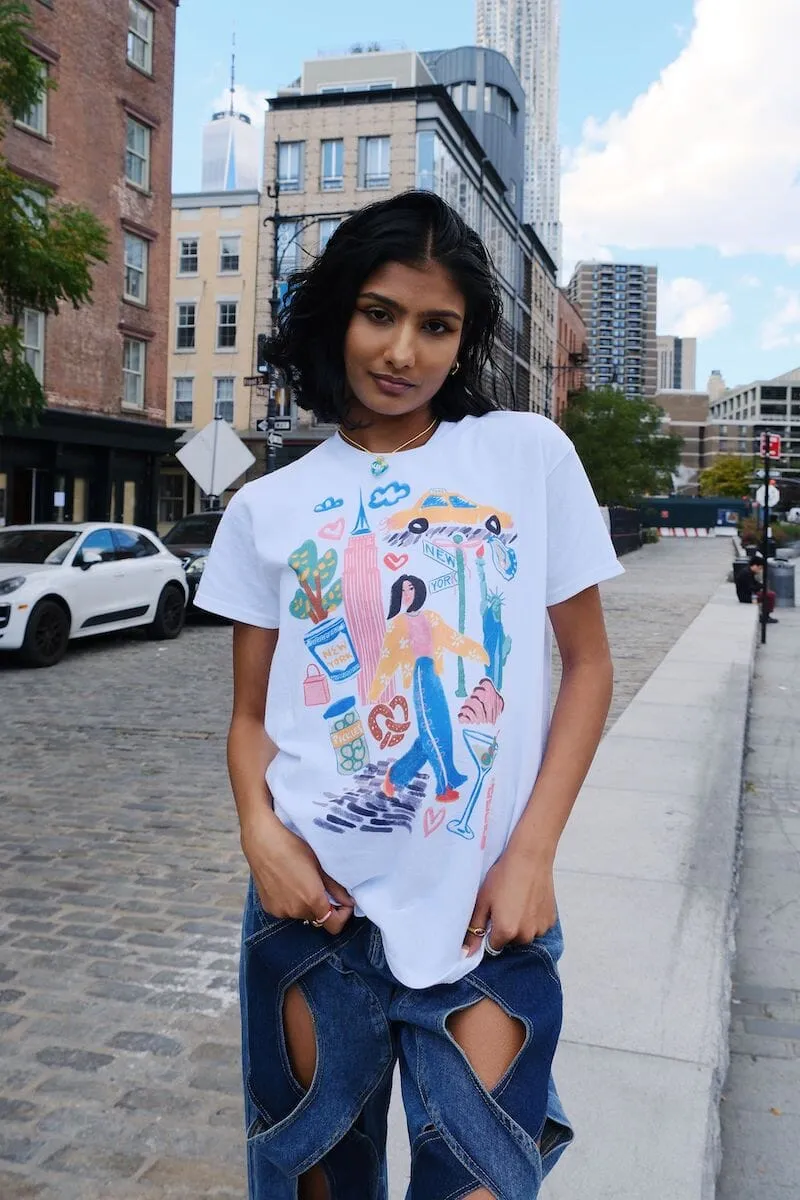 New York Sketchbook Graphic T-Shirt sold by Mulberry and Grand product image thumbnail 2