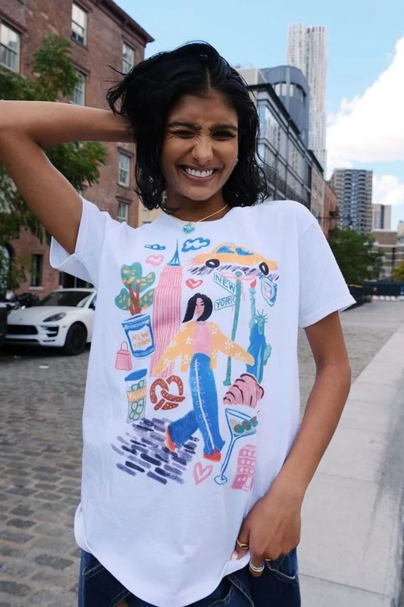 New York Sketchbook Graphic T-Shirt sold by Mulberry and Grand product image thumbnail 3