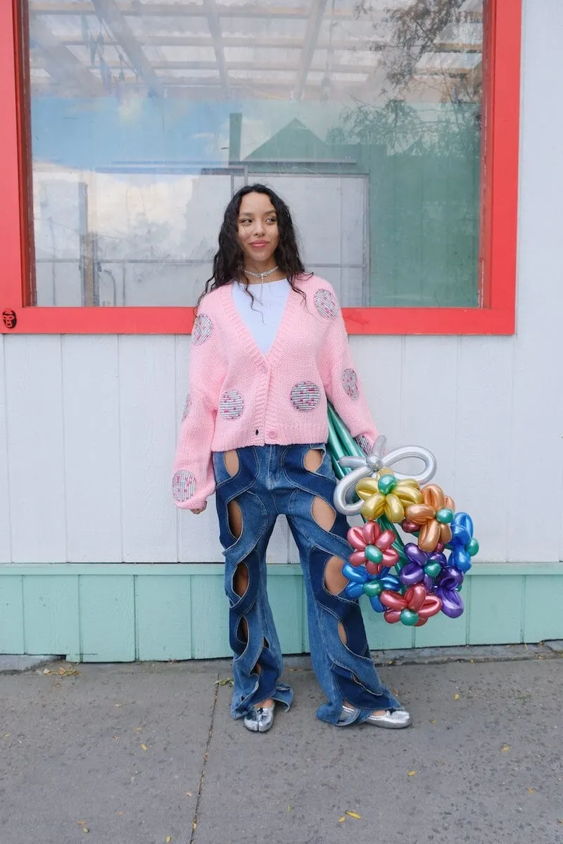 It's A Disco Life Puff Cardigan sold by Mulberry and Grand product image thumbnail 3