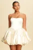 Champagne Balloon Puff Dress sold by Mulberry and Grand