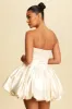 Champagne Balloon Puff Dress sold by Mulberry and Grand