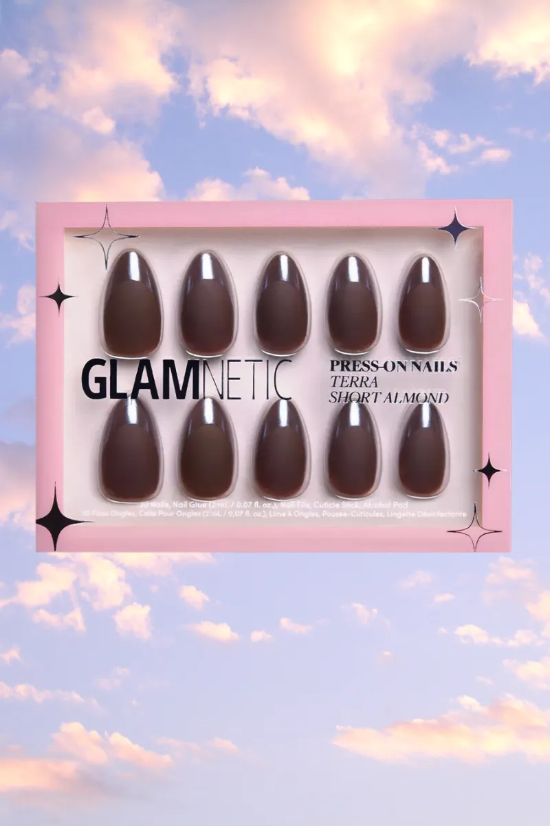 Terra Dark Brown Press-On Nails sold by Mulberry and Grand