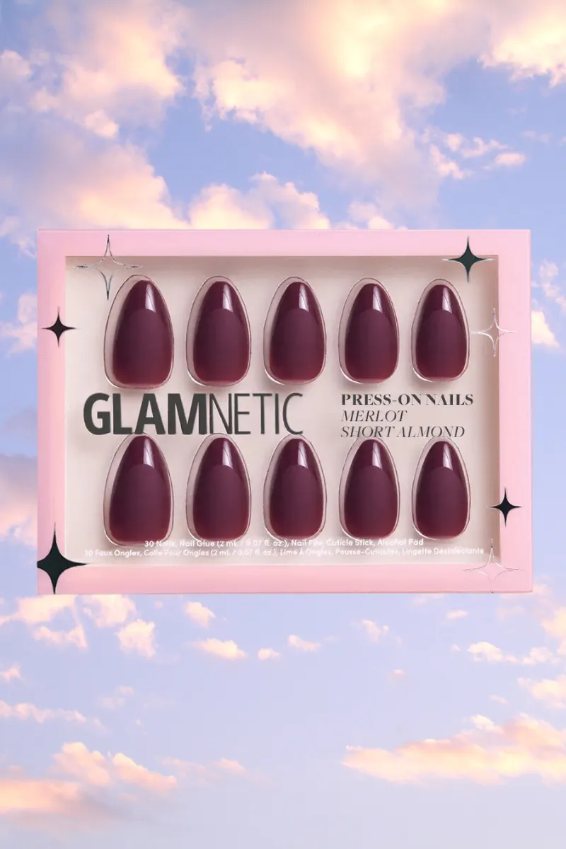 Merlot Press-On Nails sold by Mulberry and Grand
