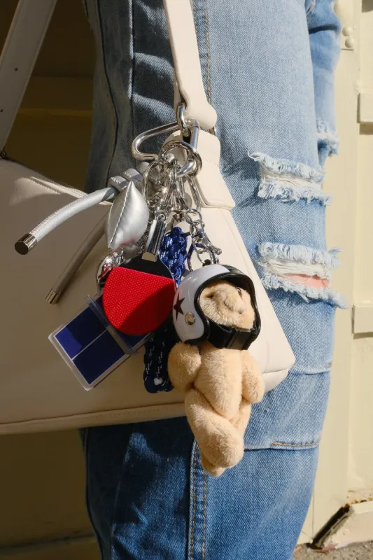 Table Tennis Teddy Bag Charm sold by Mulberry and Grand