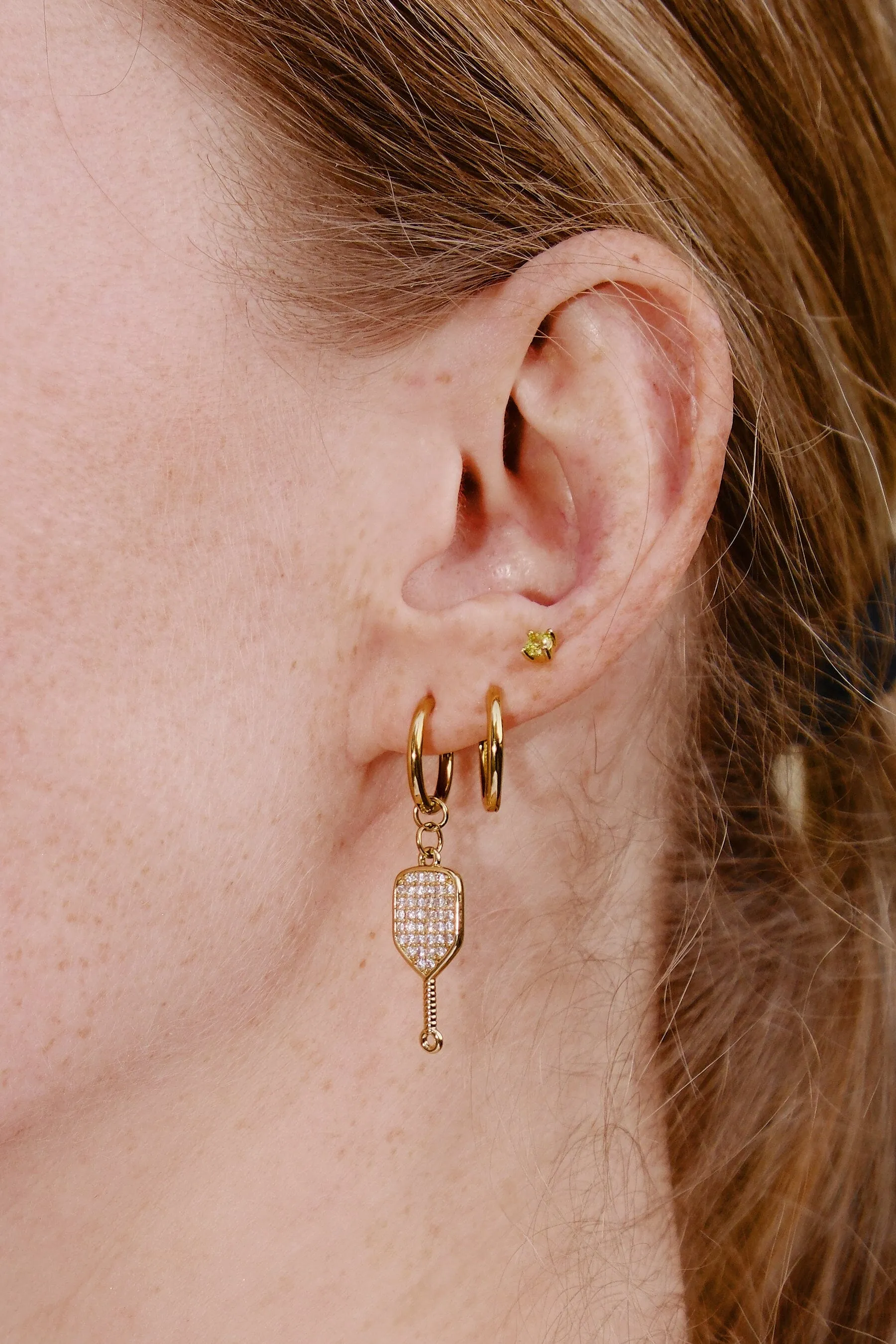 Pickleball Paddle Charm Dangle Earrings sold by Mulberry and Grand