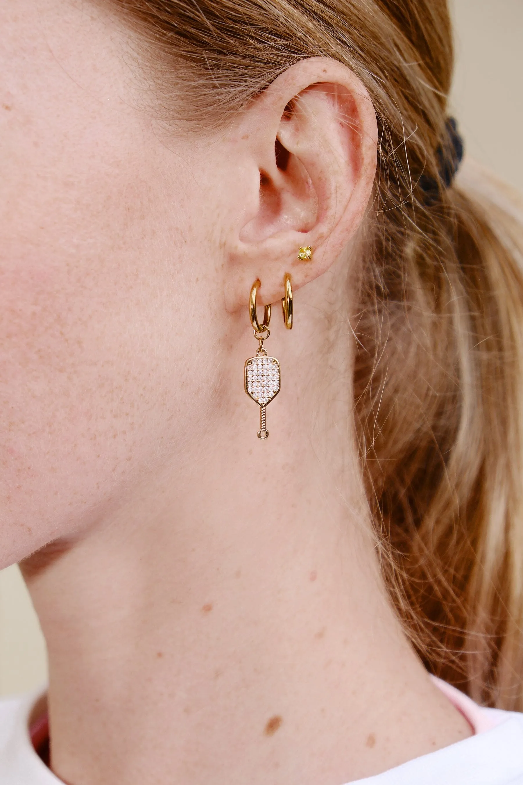 Pickleball Paddle Charm Dangle Earrings sold by Mulberry and Grand product image thumbnail 2