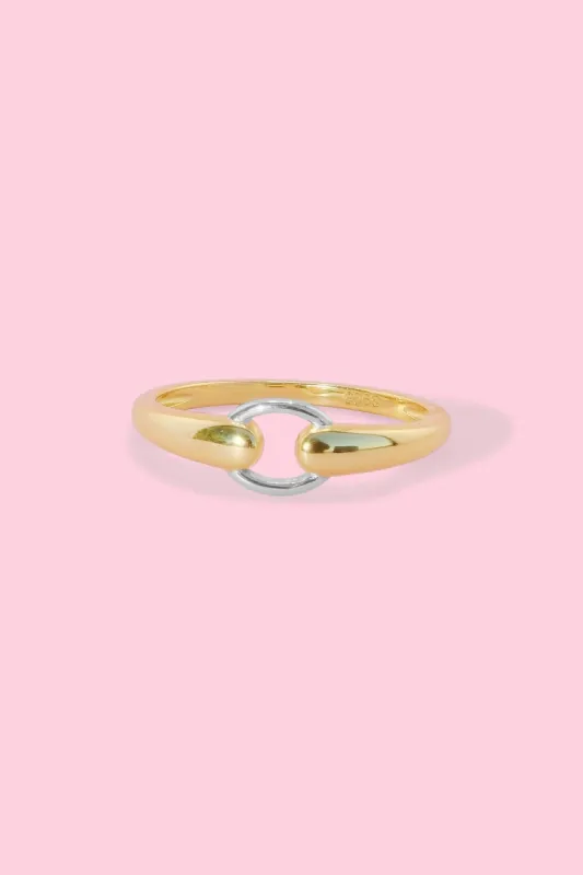 Gold & Silver Mixed Sterling Silver Ring sold by Mulberry and Grand