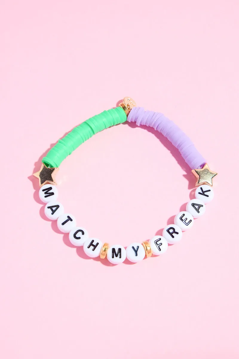 Match My Freak Inspirational Beaded Bracelet sold by Mulberry and Grand