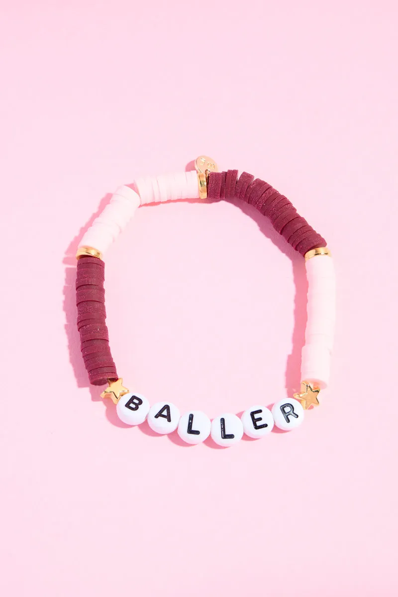 Baller Inspirational Beaded Bracelet sold by Mulberry and Grand