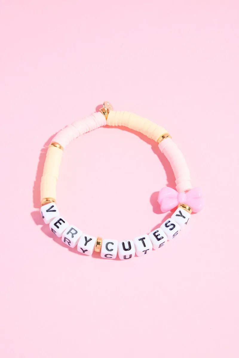 Very Cutesy Inspirational Beaded Bracelet sold by Mulberry and Grand