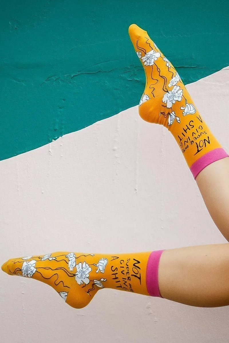 Not Super Into Giving A Shit Socks sold by Mulberry and Grand product image thumbnail 2