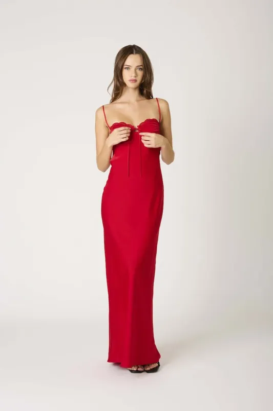 Timeless Beauty Satin Midi Dress sold by Mulberry and Grand