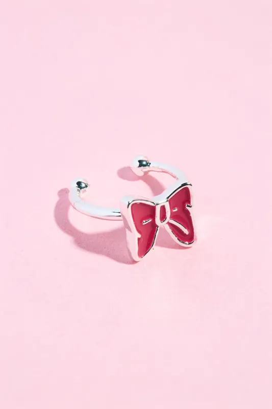 Red Bow Ear Cuff sold by Mulberry and Grand