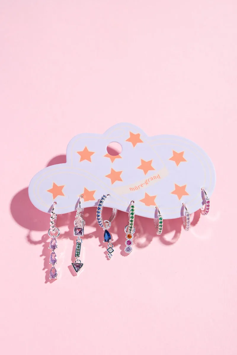 Multicolor Crystal Earring Set sold by Mulberry and Grand