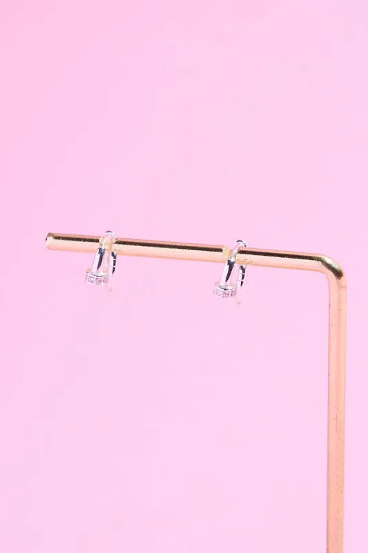 Dainty Spiral Sterling Silver Huggies sold by Mulberry and Grand