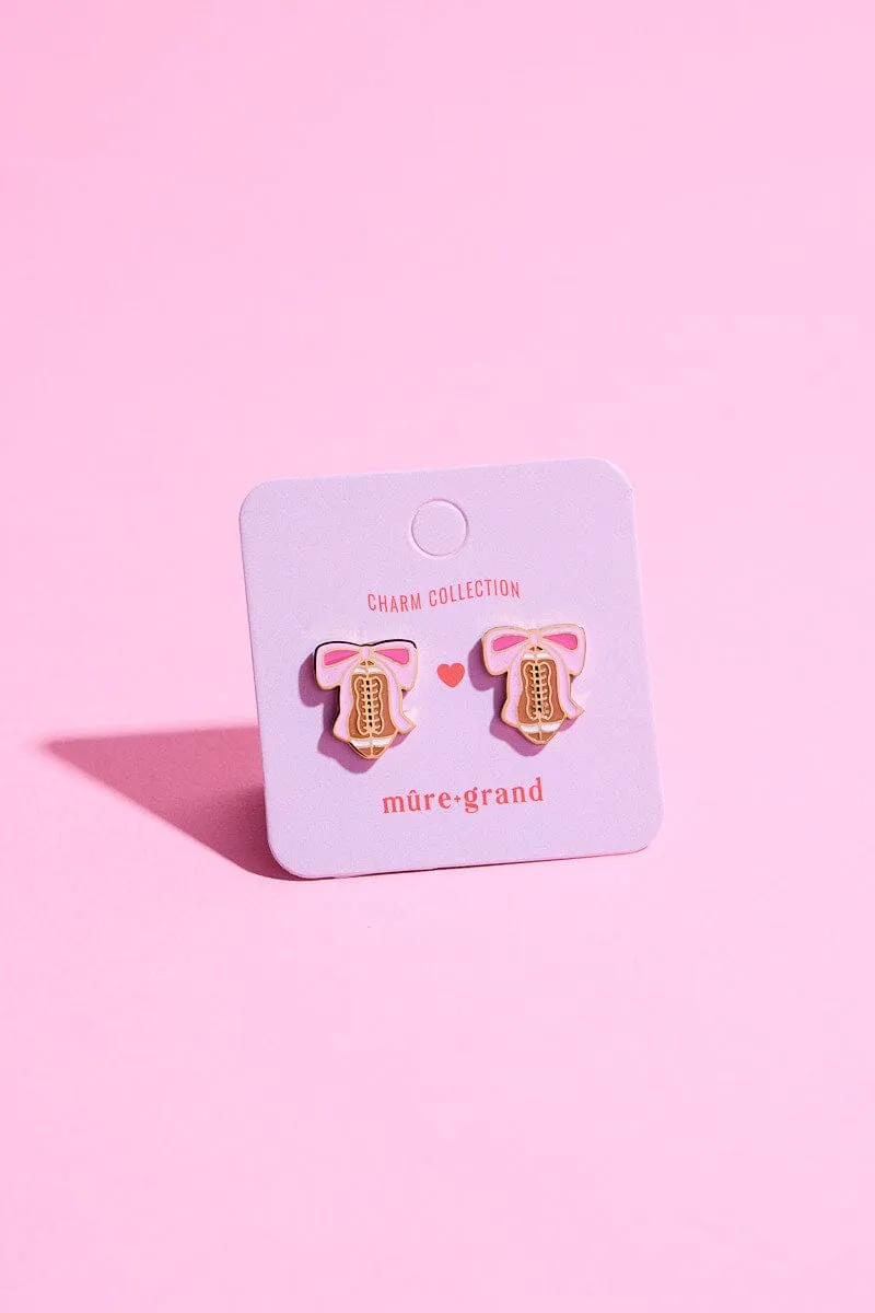 Game Day Enamel Charm Stud Earrings sold by Mulberry and Grand