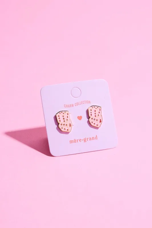 Luck of the Roll Enamel Charm Stud Earrings sold by Mulberry and Grand