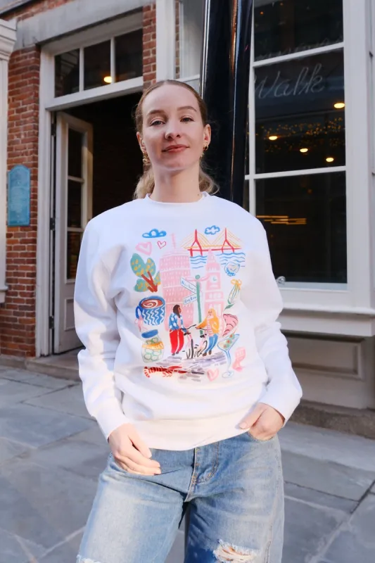 Boston Sketchbook Graphic Sweatshirt sold by Mulberry and Grand