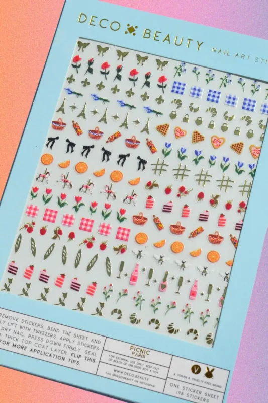 Picnic Nail Stickers sold by Mulberry and Grand