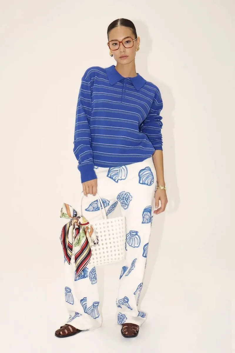 Bridget Vintage Style Collared Stripe Sweatshirt sold by Mulberry and Grand product image thumbnail 2