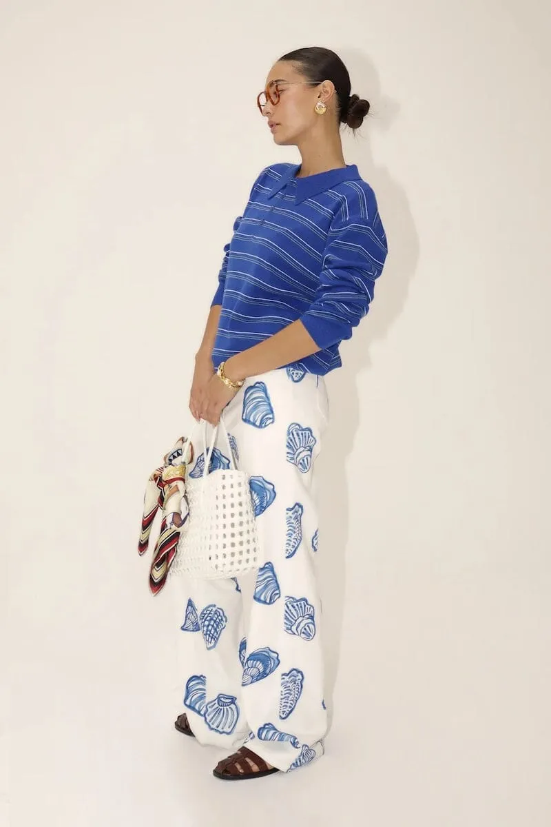 Bridget Vintage Style Collared Stripe Sweatshirt sold by Mulberry and Grand product image thumbnail 5