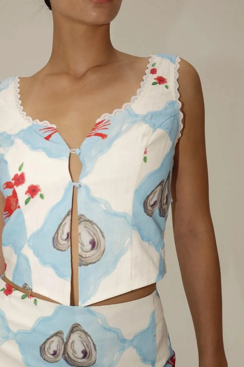 Pacifica Seaside Charm Keyhole Crop Top sold by Mulberry and Grand product image thumbnail 2