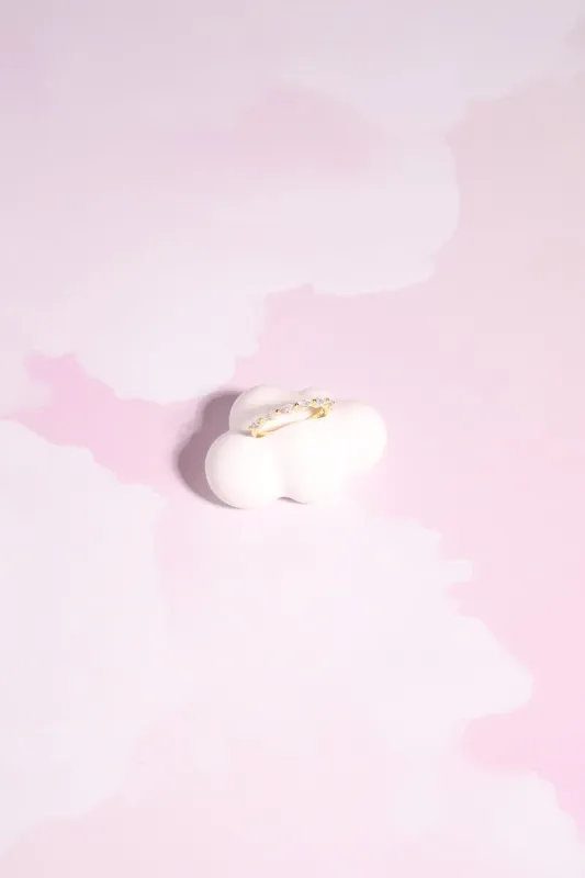 Oval Crystal Sterling Silver Ring sold by Mulberry and Grand