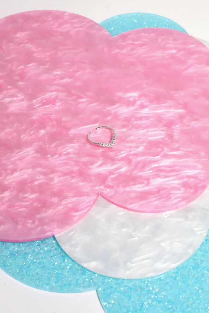 Chevron Crystal Sterling Silver Ring sold by Mulberry and Grand product image thumbnail 3