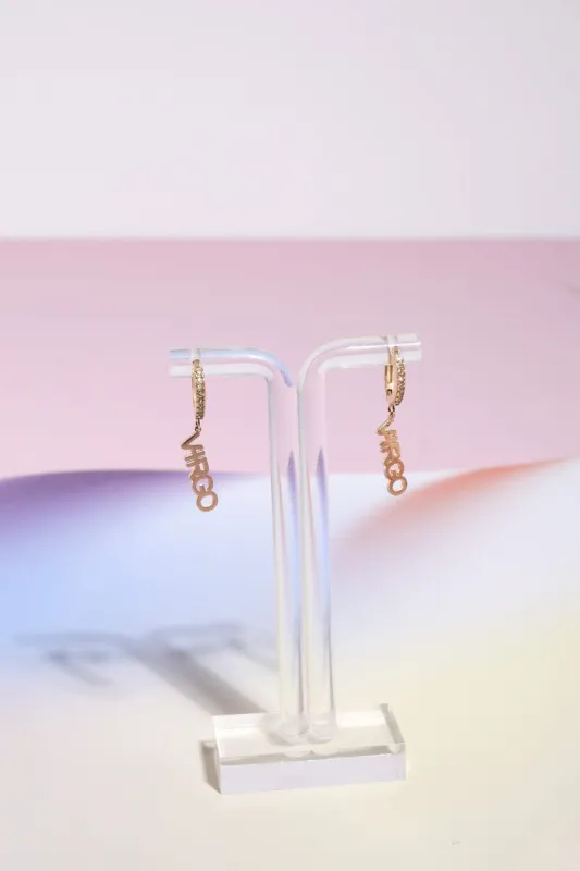 Virgo Crystal Zodiac Charm Dangle Earrings sold by Mulberry and Grand