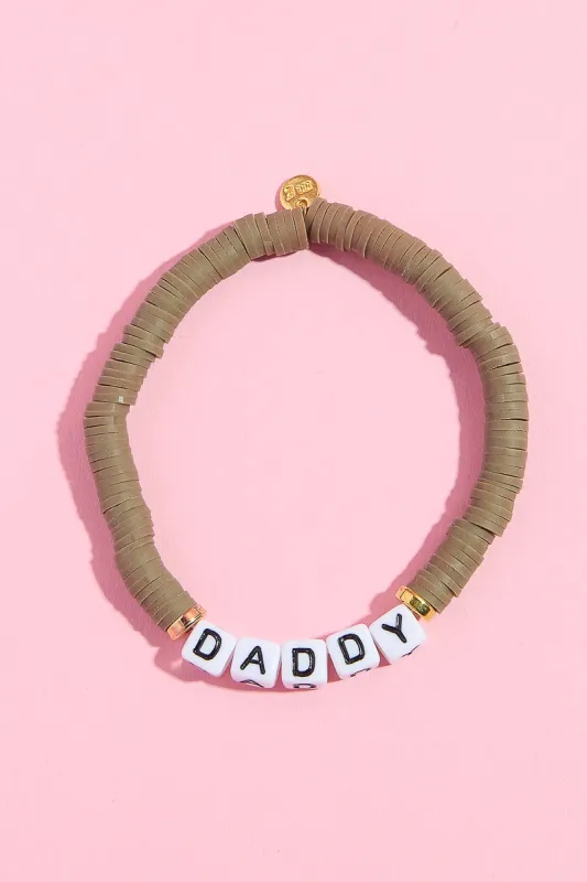 Daddy Inspirational Beaded Bracelet sold by Mulberry and Grand