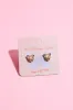 Princess Pink Heart Sterling Silver Stud Earring sold by Mulberry and Grand