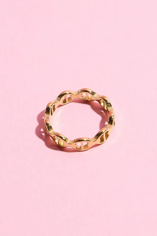 Oval Accented Stacking Ring sold by Mulberry and Grand